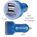 Superior USB Dual Port Car Charger - Blue